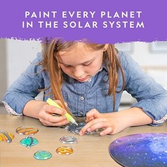 Stained Glass Solar System Art Kit – Glow in the Dark Planet Suncatchers, Kids C