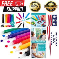 10-Pack Suncatcher Paint Pens – Vibrant Non-Toxic Colors for Creative Fun
