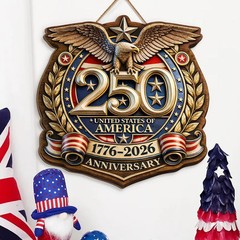 Wooden Sign with Rope USA Patriotic Heritage Americana Decor