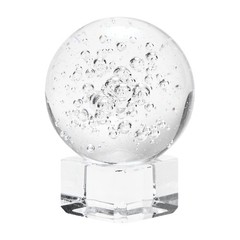 40mm/1.6 Inch K5 Crystal Bubbles Ball with Stand Solid Crystal Ball