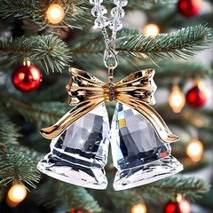 Shimmering Crystal Bell Hanging Ornament, Rainbow Maker Window Garden Home Decor