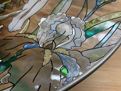 AMIA Handcrafted Glass Oval Fairy Sun-Catcher 9” X 6.5”