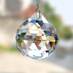 20 Pack Crystal Prism Balls for Feng Shui, Window Suncatcher, 20mm
