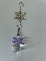 Angel Light Catcher on Silver Snowflake holder
