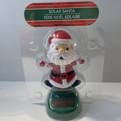 SOLAR DANCING SWINGING HOLIDAY CHRISTMAS SANTA BOBBLE HEAD SUN CATCHER 2014