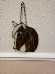 Stained Glass Horse skull Christmas Ornament/Suncatcher/Favor