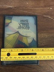 Vtg Yorkraft Seriglass Stained Glass Sun Catcher Card Every Storm Rainbow Art
