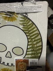 Target Bullseye – Sunflower Skull Design – Glass Sun Catcher -8” Round
