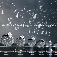 Elegant 20pcs Crystal Prism Set – 30mm Rainbow Reflectors for Weddings & Parties