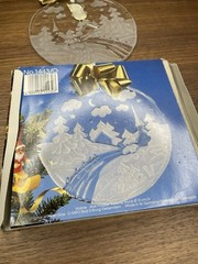 Vintage Walther Glas Round Suncatcher (West Germany) Winter Landscape