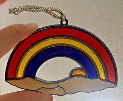 Faux Stained Glass Rainbow Ornament or Window Hanger