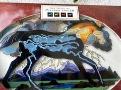 Horse Colt Trail Painted Ponies Hand Painted Art Glass Stained NIB Sun Catcher