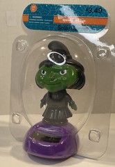 Solar Powered Dancing Witch Bobble Head Toy NIB CVS