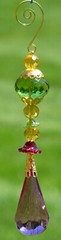 Colorful Crystal Quality Acrylic Ornament with Hanger Hook 7 Inches Long