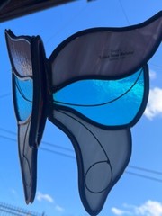 Lg 9.75″ x 6.50″ Stained Glass Butterfly SunCatcher Window Decoration Multicolor