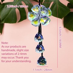 Crystal Five Clover Suncatcher Hanging Ornament Rainbow Maker Window Garden Deco