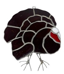 Stained Glass Brown & Red Turkey Sun Catcher 9.75″ x 7.5″