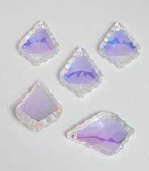 10x 38mm Crystal Suncatcher Baroque Starflake french cut pendant prism beads