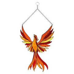 Phoenix Suncatcher Stained Window Hanging Ornament Acrylic Window Panel MG