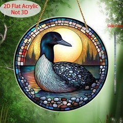 Loon Lake Acrylic Suncatcher Rustic Nature Bohemian Window Wall Hanging Decor