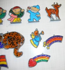 15 Acrylic & Metal Frame Baked ‘Stain Glass’ Suncatchers-See Seller Description