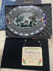 Stauer Majestic Sister Suncatcher Stained Glass Art Window Hanging Plus Other