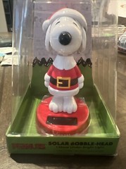 Peanuts Solar Bobble Head Christmas Snoopy Red Santa Suit & Hat -New LAST ONE