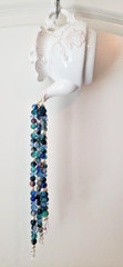 CERAMIC TEA POT – BEADED SUNCATCHER – ROUND CRACKLE & BEADS – CRYSTAL POINTS