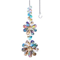 Crystal Flower Suncatcher Hanging Ornament Rainbow Maker Window Sun Catcher Ind
