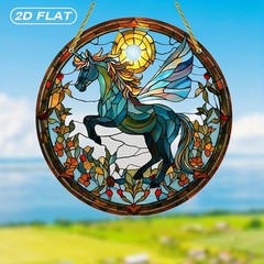 Colorful Unicorn Acrylic Suncatcher Fantasy Themed Window Hanging Decoration