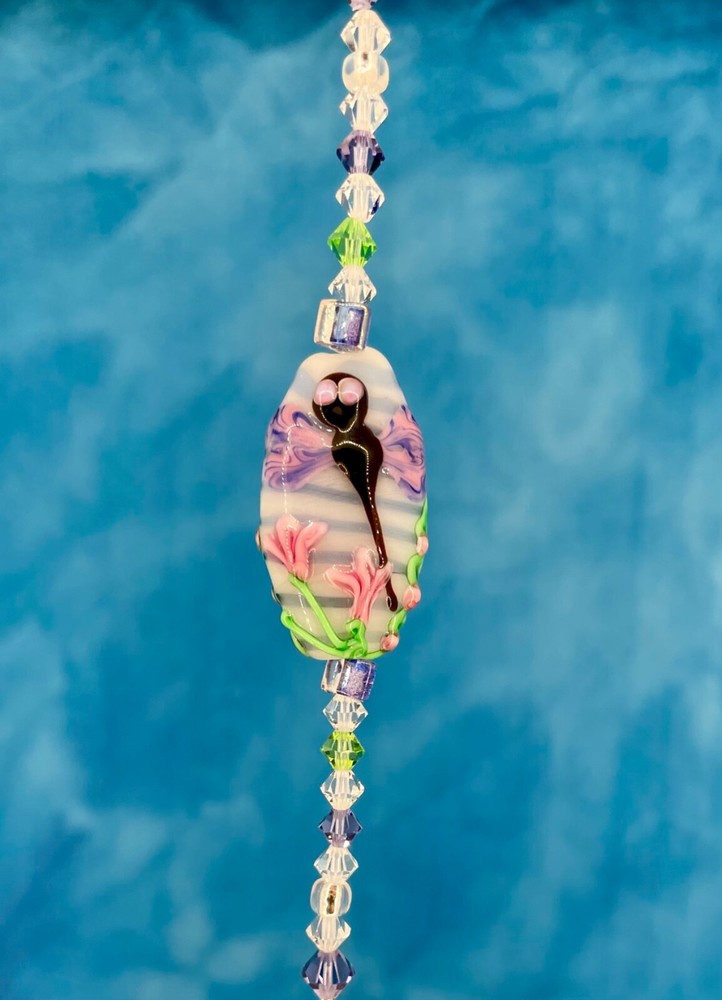 DRAGONFLY Suncatcher Car Charm Made with Swarovski Crystals 6.5” Sun Catcher 🌞