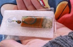 WINDOW SUCTION CUP HANGING SUNCATCHER DRAGONS VEIN AGATE PENDANT GLASS ART