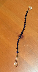 Cobalt Blue Pendulum Crystal Sphere Sun-catcher New 9 inch