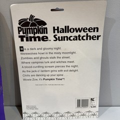 Vintage New Halloween Suncatcher Ghost & House Window Decor Ornament Plastic