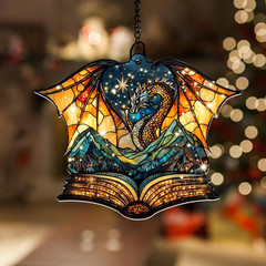 Fantasy Dragon Suncatcher for Windows Hanging Ornament | Lover Gift, Christmas