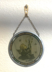 2 Sun Catchers/Ornaments Stained Glass Light of World & Gift for Jesus 3″ Hummel