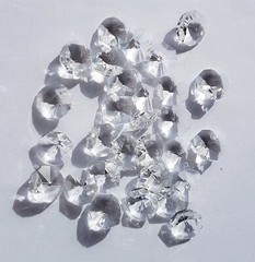 100x 14mm clear octagon crystals 1hole octagons, crystal suncatcher beads craft