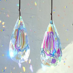 120mm Crystal Suncatcher 2 Pack Large Prism Sun Catchers Windows Hanging Orname