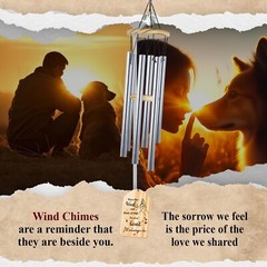 Natural Wind Chimes Hanging Memorial Gifts for Loss of Dog Cat Sympathy Gift Pet