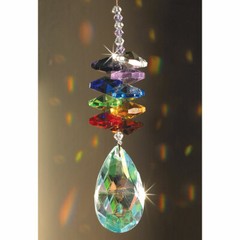 Beautiful Sparkling Crystal Rainbow Pride Maker Porch Patio Garden Suncatcher