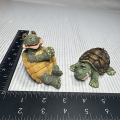 Turtles For Outdoor In Door. Lot of 2 Very Detailed And Cute. Silly Resin