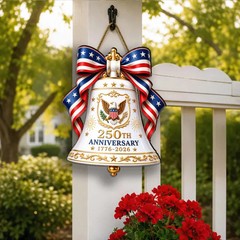 Wooden Sign with Rope USA Patriotic Americana Heritage Door Decor