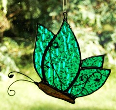 Clear Sun Rays – Iridized Boho Stained Glass Sun Light Catcher – Handmade in Qld