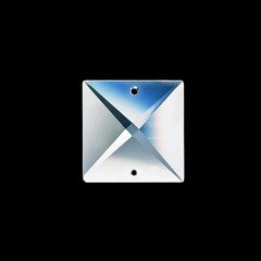 16mm – Asfour Crystal Square Beads Prism Suncatcher (Box of 1188) #2020 (2-hole)