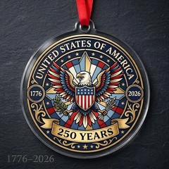 United States Great Seal Patriotic Stained Glass Suncatcher