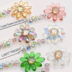 6Pcs Crystal Sunflower Suncatchers Hanging Ornaments, Rainbow Maker Sun Catchers