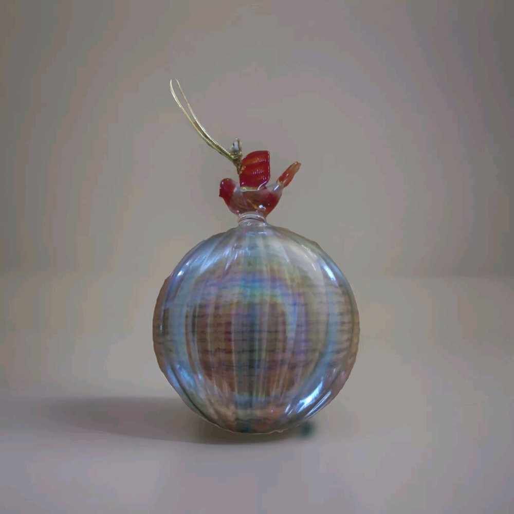 2003 Avon Glass Hummingbird Suncatcher Window Ornament Iridescent Vintage