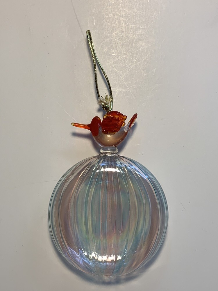 Red Hummingbird Glass Suncatcher Ornament – 2003 Avon Gift Collection 