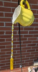 Cute Handmade/Upcycled Yellow Pitcher Garden Suncatcher