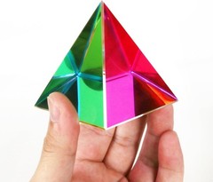 Translucent 60mm Color Pyramid Prism – Stunning Art Décor for Home & Office